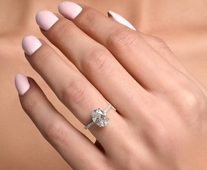 Bague de fiançailles en diamant ovale de laboratoire Bijoux hip hop Bague personnalisée Diamant libre - Product Image 4