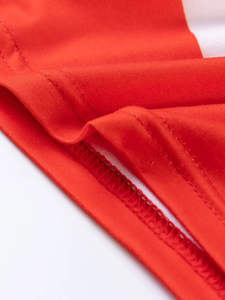 Uniformes de Animadoras 2026, Venta al Por Mayor, Tela Roja, Spandex/Algodón de Alta Calidad, Logotipo Personalizado, Diseño Gratuito - Product Image 4