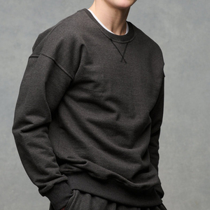 Sudadera de cuello redondo de alta calidad con logotipo personalizado sudadera de gran tamaño gruesa de algodón unisex sudadera de hombre en blanco - Product Image 1