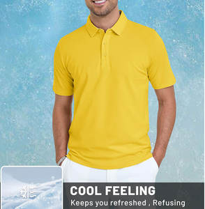 เสื้อโปโลผู้ชายผ้า100% คอตตอนแห้งเร็วเสื้อโปโลผู้ชายขนาดพิเศษ - Product Image 3