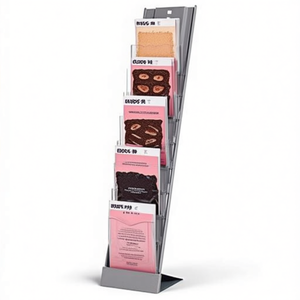 Organizador de Revistas Paperflow Plio, 25 x 115 x 36 cm, Metal con Recubrimiento en Polvo, Transparente, 7 Compartimentos, Expositor para Folletos - Product Image 2