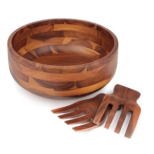 Ensaladera de madera Calidad Premium hecho a mano Diseñador Tazón de sopa Clásico Elegante Venta al por mayor Nuevo Tazón de madera para servir - Product Image 6