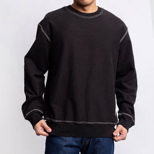 Logo imprimé personnalisé sweat-shirt pour hommes de haute qualité pur coton lâche décontracté mode sweat à manches - Product Image 1