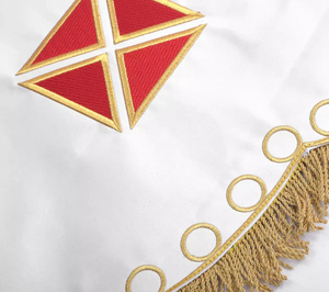 Logo personnalisé à la main Lodge broderie bannières maçonnique Regalia drapeaux personnalisé brodé maçonnique drapeau top qualité ronpex - Product Image 5