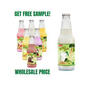 เครื่องดื่มจากถั่วเหลือง300มล. ขวดแก้วน้ำอัดลมจากธรรมชาติได้รับการรับรองฮาลาล - Product Image 4