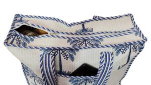 summer fashion cotton tote bag designer hand block print <b>quilted</b> shoulder Travel bag with zipper closure large size for kadies - Product Image 5