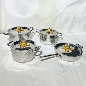 Sartén de Acero Inoxidable para Cocinar con Tapa, Diseño Martillado, Utensilios de Cocina, Olla para Cocinar, Proveedor Mayorista de Utensilios de Cocina - Product Image 4