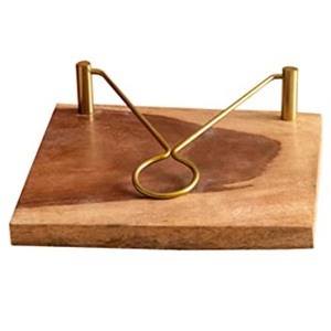 Caja de pañuelos de madera y metal con diseño promocional de productos de tendencia superior Soporte de papel de barra de hotel con tapa Caja de pañuelos de vajilla - Product Image 2