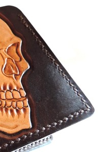 กระเป๋าสตางค์หนังแท้สุดหรูสำหรับผู้ชายและผู้หญิงพร้อมดีไซน์แบบโครงกระดูกกระเป๋าผ้าแคนวาสคุณภาพสูงแบบใหม่ - Product Image 4