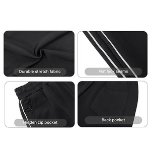 2025 dernière conception hommes porter bas ample décontracté entraînement gymnastique pantalons de survêtement sport pantalons de course avec poches zippées - Product Image 6