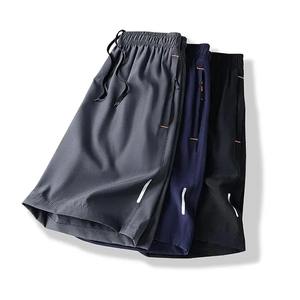 Shorts de sport d'été pour hommes, confortables, taille élastique, respirants, joggers de fitness, solides, nouveauté - Product Image 1