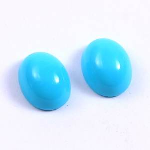 Turquesa Natural Blue Sleeping Beauty Arizona AAA++ de 3x5MM, Cabujón Ovalado de Fondo Plano Calibrado, Gema Suelta para Joyería - Product Image 3