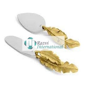 Restaurant Stainless Steel <b>Cake</b> Server with Gold Butterfly Accent Flatware Set with Cutlery and Metal Decoration for India - Product Image 3