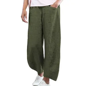 2023 pantalon de survêtement personnalisé de haute qualité pour femmes taille XL pantalon de course d'entraînement décontracté bande latérale conception avant plat pour l'été - Product Image 5