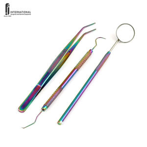 Ensemble d'examen dentaire en acier inoxydable de qualité supérieure, kit de diagnostic 3 pièces, réutilisable, ergonomique, manuel, classe I - Product Image 6