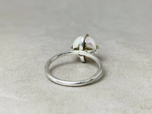 Fashion Jewelry Simple Freshwater Pearl <b>Ring</b> Dainty 925 Sterling Silver <b>Ring</b> for Women Gifts - Product Image 6