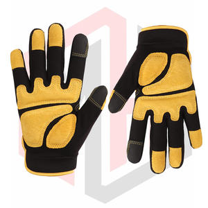 Guantes de Trabajo de Cuero Reforzados de Alta Resistencia, Transpirables y Resistentes a Desgarros, Sin Silicona, para Uso General - Product Image 5