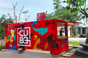 ออกแบบตามสั่ง บาร์น้ำผลไม้เคลื่อนที่หรูหราขนาด 40 ฟุต ร้านกาแฟและร้านอาหารแบบสำเร็จรูปจากตู้คอนเทนเนอร์ขนส่งขนาด 40 ฟุต - Product Image 6