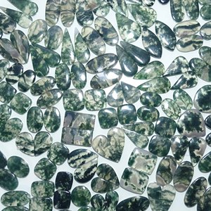 Venta al por mayor cabujón de ágata de musgo natural en todas las formas piedras preciosas sueltas para la fabricación de joyas para COLLAR COLGANTE y par de joyas - Product Image 4