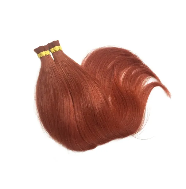 Fabulous red copper color genius weft full cuticle hair best price Virgin Remy Human Hair High Quality from Vietnam Wholesale