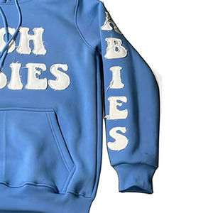 Sudaderas con capucha bordadas de angustia mezcladas de algodón de alta calidad para mujer, nuevo diseño, sudaderas básicas transpirables - Product Image 4