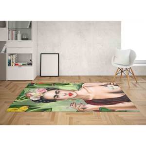 Tapis modernes, Tapis Frida avec tasse à thé, Tapis Femme fumeuse, Tapis personnalisés, Tapis en chenille - Product Image 3