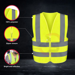 เสื้อกั๊กนิรภัยสะท้อนแสงสำหรับผู้ใหญ่ไฟ LED วัสดุกันน้ำแห้งเร็วระบายอากาศได้ดีปรับแต่งโลโก้ได้ - Product Image 4