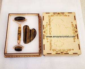 หินอาเกต หินออบซิเดียนสีดำ รูปปั้นหินทำมือ ของที่ระลึก กล่องไม้สั่งทำพิเศษ จากกูร์เจียต บริษัท AMAYRA CRYSTAL EXPORTS - Product Image 6