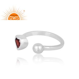 Anillo de piedras preciosas de granate Natural de plata de ley de nueva tendencia, joyería personalizada para mujer, regalo para ella - Product Image 4