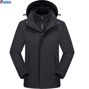 Chaqueta Unisex Personalizada para Exteriores, de Alta Calidad, para Invierno, Corte Regular, Cálida, con Forro Polar, Cremallera, de Poliéster/Nailon, Informal, para Hombre y Mujer - Product Image 1