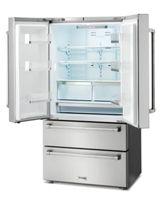 36 นิ้ว 22.5 คิว ตู้เย็นแบบประตูฝรั่งเศสแบบตั้งอิสระพร้อมเครื่องทำน้ำแข็ง สแตนเลสสตีล - Product Image 6