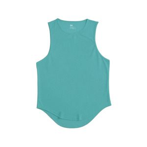Camiseta sin mangas de cuello redondo sin mangas básica informal de punto de algodón personalizada para mujer - Product Image 5