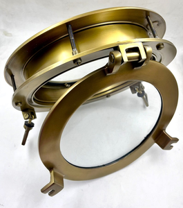 Miroir décoratif de fenêtre de hublot rond en métal poli antique nautique, cadeau de collection, décoration de la maison - Product Image 3