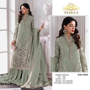 Heavy Faux Georgette Pakistani Suit with Embroidery Sequence Work Full Stitched Party Wear Salwar Kameez - Product Image 2