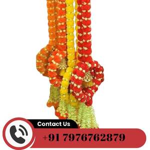 พวงมาลัยดอกดาวเรืองเทียมมีพู่ห้อยสำหรับงานแต่งและงานปาร์ตี้ตกแต่งเวทีปาร์ตี้ดอกไม้แขวนสำหรับงานเทศกาลดิวาลี - Product Image 2