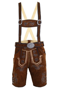 Cuero auténtico Lederhosen alemán Trachten bávaro tradicional Oktoberfest hombres personalizado corto Kurze Lederhose para hombres - Product Image 5