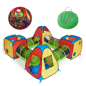 8 in 1 Pop-Up bambini bambini giocano tenda Tunnel <span class=keywords><strong>casa</strong></span> giocattolo regalo per bambini Toddlers Playhouse Indoor Outdoor Baby Kids Play Tent - Product Image 1