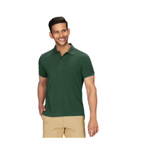 เสื้อโปโลผ้าทนทานสีพื้นเรียบและสายคอแข็งแรงสำหรับใส่ลำลองฤดูร้อน - Product Image 4