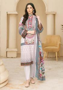 Kameez Shalwar pour femmes, design en coton / lawn, costumes Shalwar Kameez brodés en coton / lawn, costumes pakistanais Salwar Kameez - Product Image 6