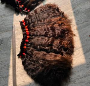 Extensiones de cabello Remy indio crudo de alta calidad, cabello humano 100% ondulado Natural de 18 pulgadas para pelucas y extensiones, el mejor precio al por mayor - Product Image 3