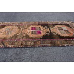 Traditionnel Brun Orange 5.7 X 13ft Tapis Turc Classique Patchwork Design Laine Viscose Matériel Latex pour Vivre pour les Adolescents - Product Image 3