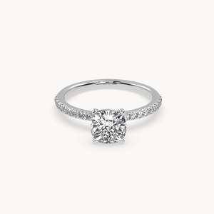 แหวนหมั้นชาร์ลส์ ทอง 14k ประดับเพชรเลี้ยงในห้องปฏิบัติการ - Product Image 1