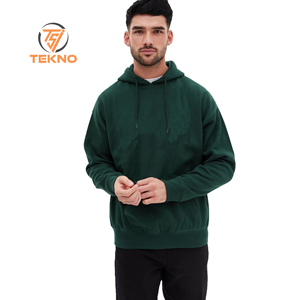 เสื้อมีฮู้ดแบบสวมหัวสำหรับผู้ชายผ้าฝ้าย80% 300gsm สีพื้นทรงปกติว่างเปล่าแบบคลาสสิกงานปักโลโก้ได้ตามต้องการ - Product Image 1