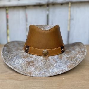 Sombrero de vaquero de cuero con logotipo personalizado, sombrero reversible de diseñador plegable unisex en negro, etiqueta privada barata para uso deportivo - Product Image 2
