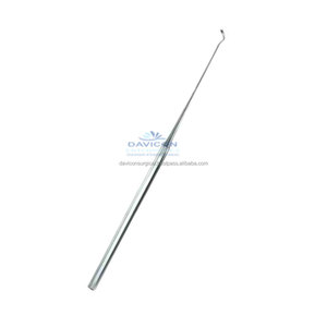 Professionnel de haute qualité ENT chirurgical en acier inoxydable SHAMBAUGH Micro oreilles crochets 15cm/6 "0.3mm 25 degrés par DAVICON ENTERPRISES - Product Image 4