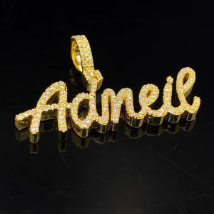 Colgante Hip Hop Personalizado de Acero Inoxidable con Diamantes de Imitación, Marca Ice Legacy, con Acabado Plateado, Unisex para Hombre - Product Image 1