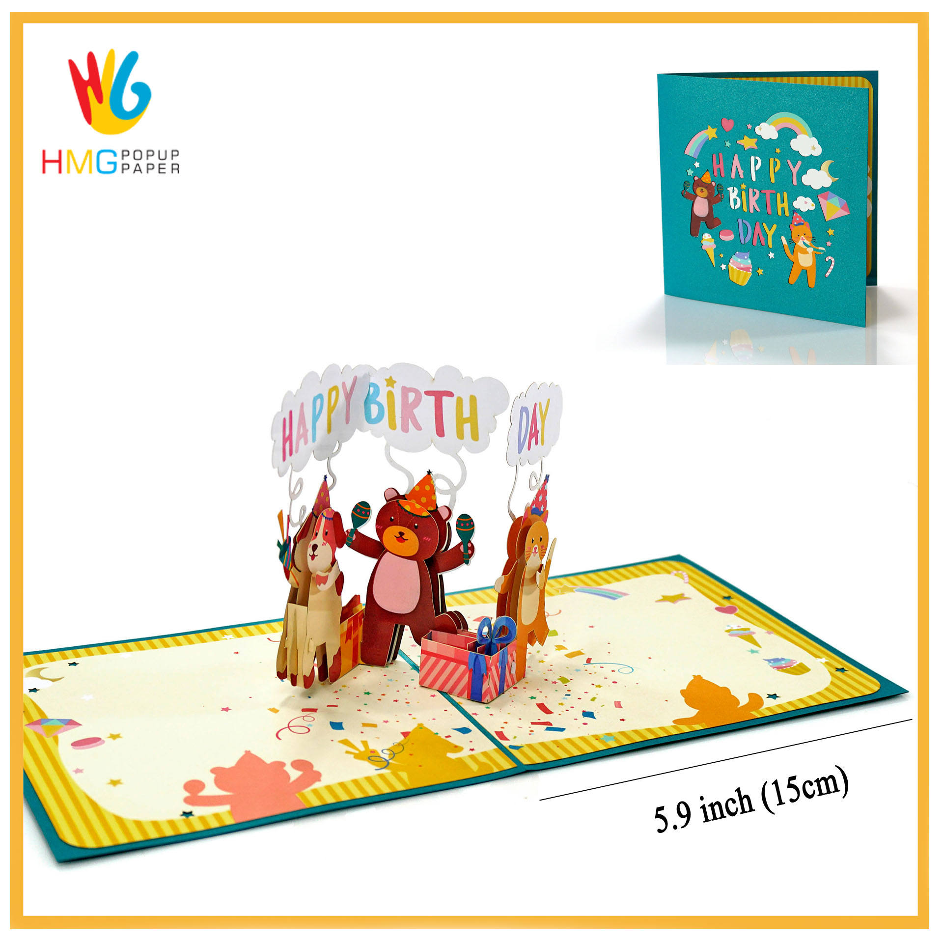 5.9 x 5.9 inch (15x15cm)