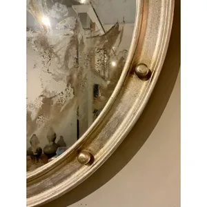 Espejo de pared de ojo de buey de metal redondo estilo náutico decoración del hogar espejo de ojo de buey dorado decorativo para interiores temáticos costeros - Product Image 5