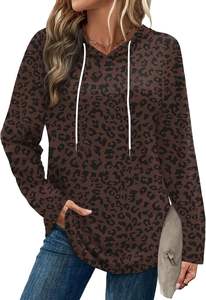 Sudaderas con Capucha para Mujer, Manga Larga, Otoño Invierno, 100% Algodón, Ropa Urbana, Logotipo Frontal Personalizable - Product Image 2