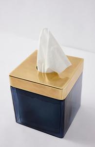 Porte-serviettes en métal enduit d'or Nouveau design Boîte à mouchoirs en métal et porte-serviettes au prix de gros pour la vaisselle - Product Image 5